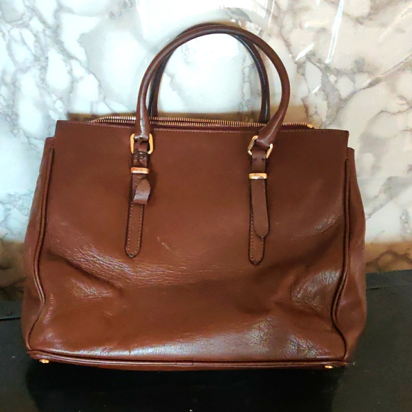 GUESS BROWN TOTE BAG - Picture 2 of 4